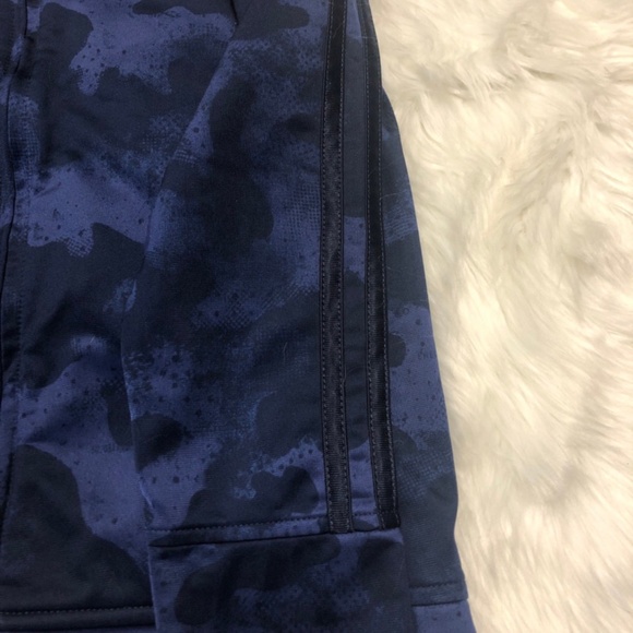 Adidas Track Jacket Boys Jump Suit Blue Camo sz 7 - Picture 2 of 3